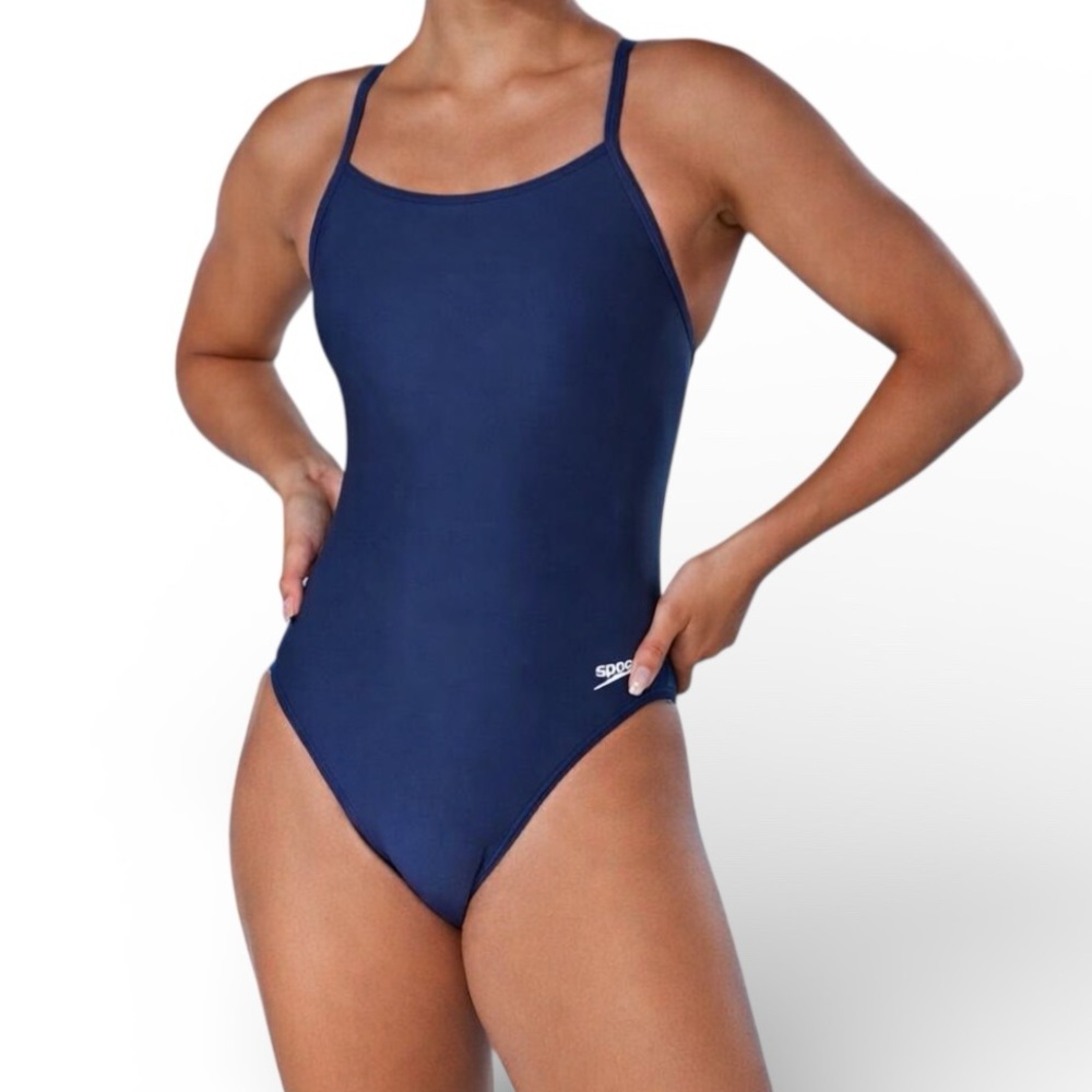 Speedo Swimsuit Prolt Flyback Solid Adult Team Colors Navy NWT Sz: 14/40